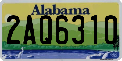 AL license plate 2AQ6310