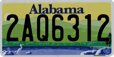 AL license plate 2AQ6312