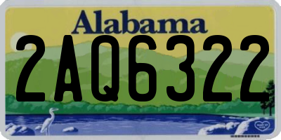 AL license plate 2AQ6322