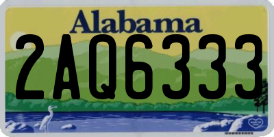AL license plate 2AQ6333
