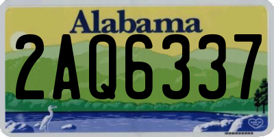 AL license plate 2AQ6337