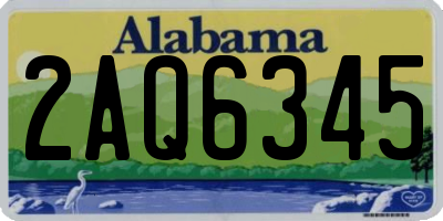 AL license plate 2AQ6345