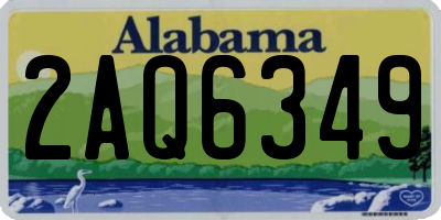AL license plate 2AQ6349