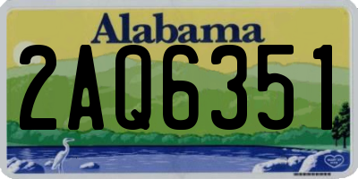 AL license plate 2AQ6351