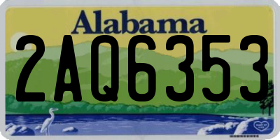 AL license plate 2AQ6353