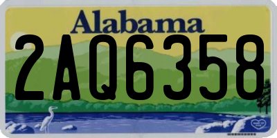 AL license plate 2AQ6358