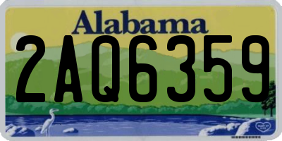 AL license plate 2AQ6359