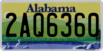 AL license plate 2AQ6360