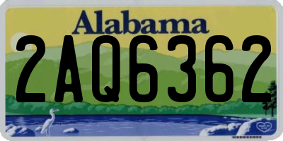 AL license plate 2AQ6362