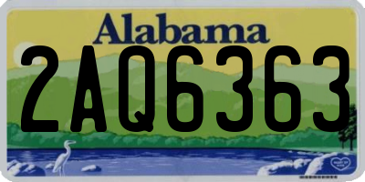 AL license plate 2AQ6363