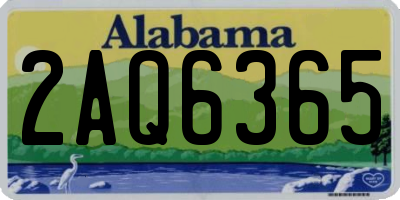 AL license plate 2AQ6365