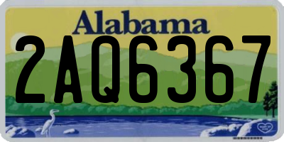 AL license plate 2AQ6367