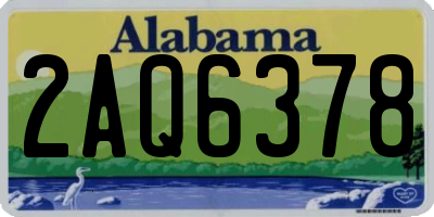 AL license plate 2AQ6378