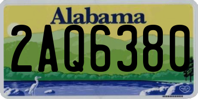 AL license plate 2AQ6380
