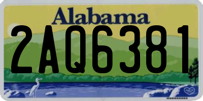 AL license plate 2AQ6381