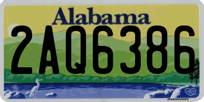 AL license plate 2AQ6386