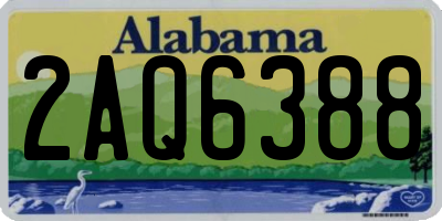 AL license plate 2AQ6388