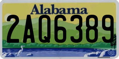 AL license plate 2AQ6389