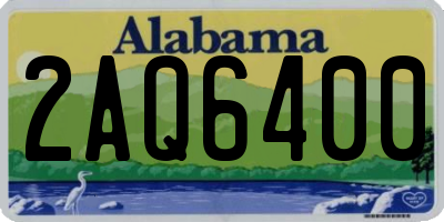 AL license plate 2AQ6400
