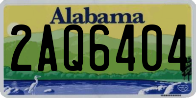 AL license plate 2AQ6404