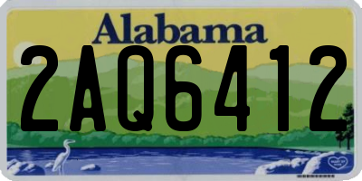 AL license plate 2AQ6412