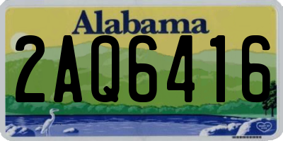 AL license plate 2AQ6416