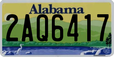 AL license plate 2AQ6417