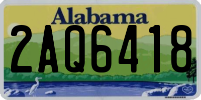 AL license plate 2AQ6418