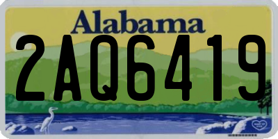 AL license plate 2AQ6419