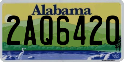 AL license plate 2AQ6420