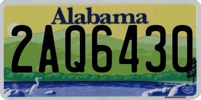 AL license plate 2AQ6430