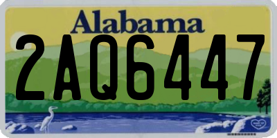 AL license plate 2AQ6447