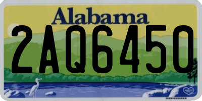AL license plate 2AQ6450