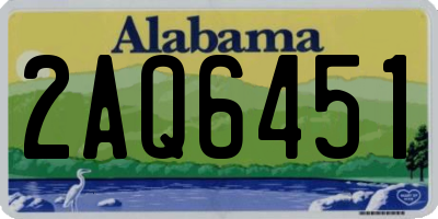 AL license plate 2AQ6451