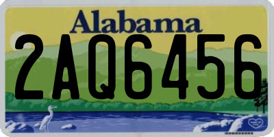 AL license plate 2AQ6456