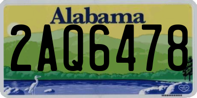 AL license plate 2AQ6478