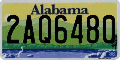 AL license plate 2AQ6480