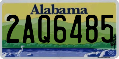 AL license plate 2AQ6485