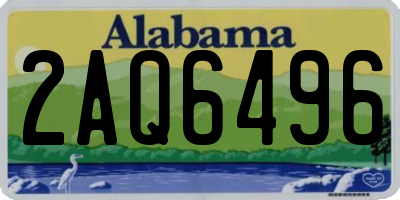 AL license plate 2AQ6496