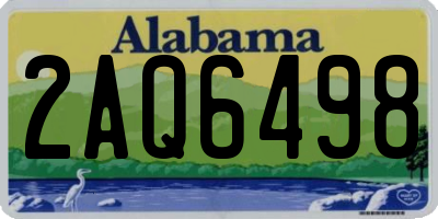 AL license plate 2AQ6498