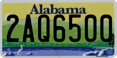 AL license plate 2AQ6500