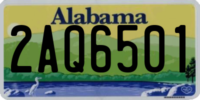 AL license plate 2AQ6501