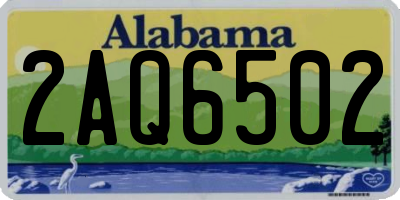 AL license plate 2AQ6502
