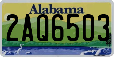 AL license plate 2AQ6503