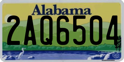 AL license plate 2AQ6504