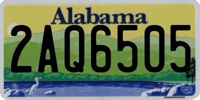 AL license plate 2AQ6505