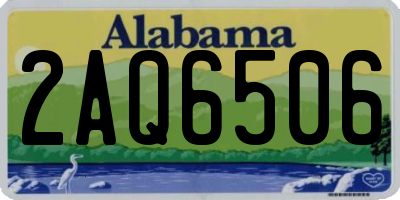 AL license plate 2AQ6506