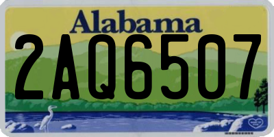 AL license plate 2AQ6507