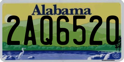 AL license plate 2AQ6520
