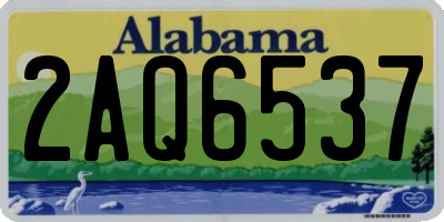 AL license plate 2AQ6537